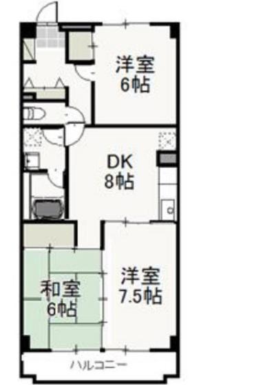 グレースマンションエルフ(3DK/5階)の間取り写真