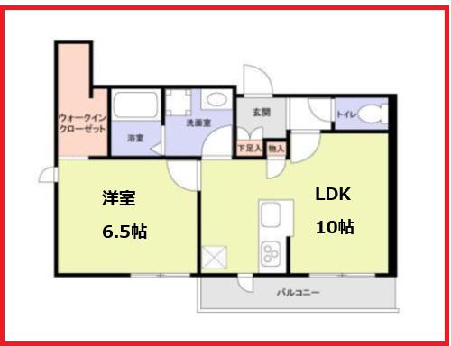 シエルエストタキノ(1LDK/2階)の間取り写真