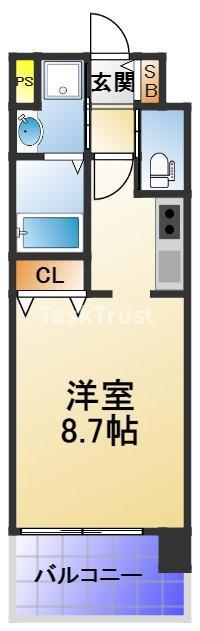 マンションはりげん(ワンルーム/3階)の間取り写真