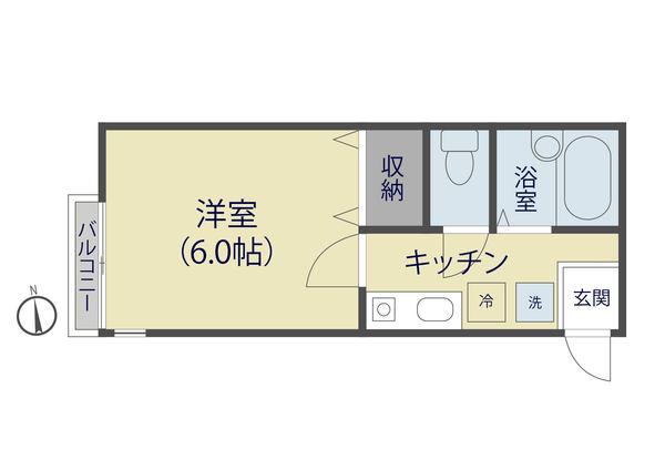 第38アベニュー瀬崎(1K/1階)の間取り写真