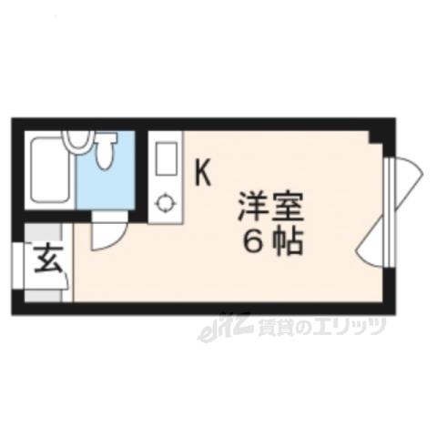 アレックスⅢ(ワンルーム/5階)の間取り写真