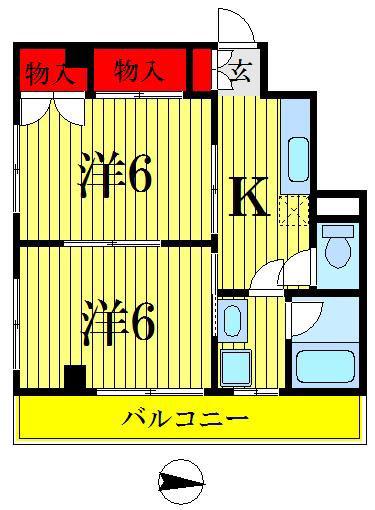 CHERRY PALACE(2K/3階)の間取り写真