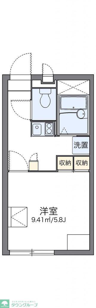 レオパレスクレール稲田堤(1K/1階)の間取り写真