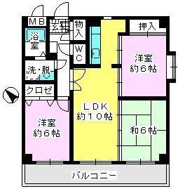 ソフィア92(3LDK/3階)の間取り写真