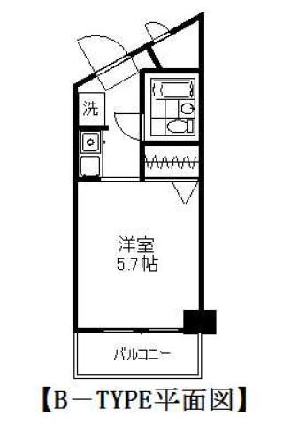 ライフシティ(ワンルーム/4階)の間取り写真