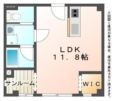 LUMIGRACE(ワンルーム/1階)の間取り写真