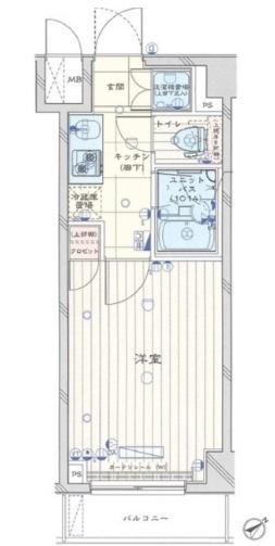 ルーブル蒲田南参番館(1K/5階)の間取り写真