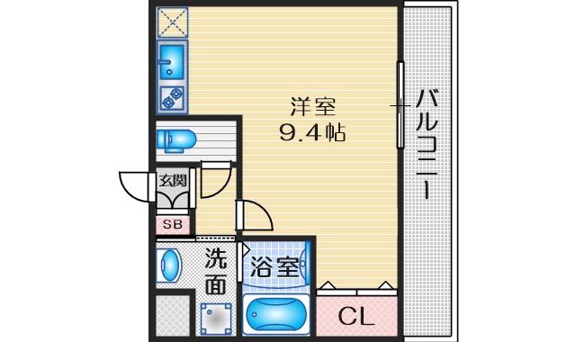 ロイヤルクイーンズパーク吹田片山町(ワンルーム/7階)の間取り写真