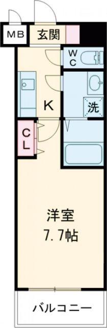 FREEDOM RESIDENCE松原上田I(1K/2階)の間取り写真
