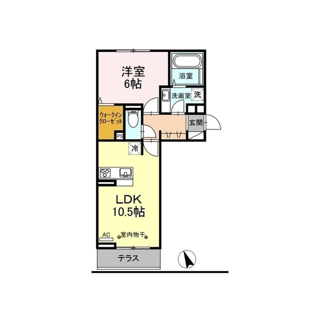 D-ROOMエターナル武田(1LDK/2階)の間取り写真