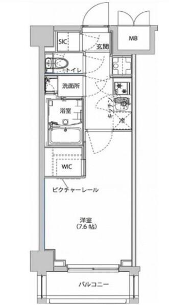 ハーモニーレジデンス東京イーストサイド(1K/3階)の間取り写真