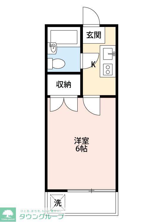 ハイム南大塚(1K/2階)の間取り写真