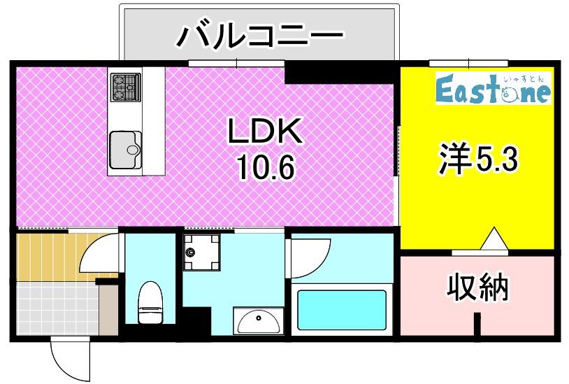 クオリティパレス千華(1LDK/1階)の間取り写真