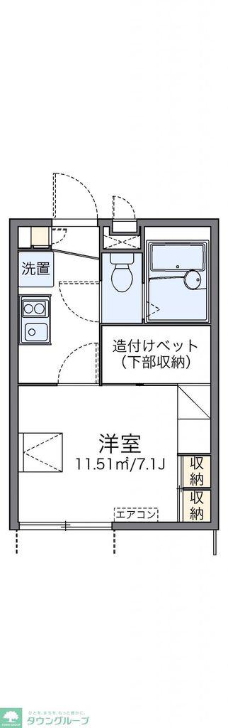 レオパレスKOMUGI(1K/1階)の間取り写真