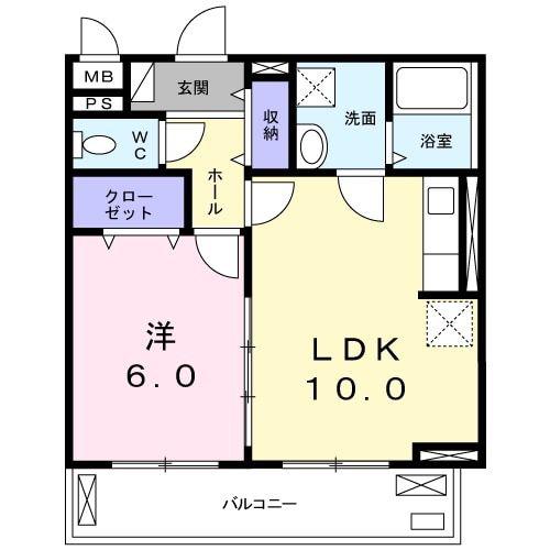 プライム グレイス(1LDK/3階)の間取り写真