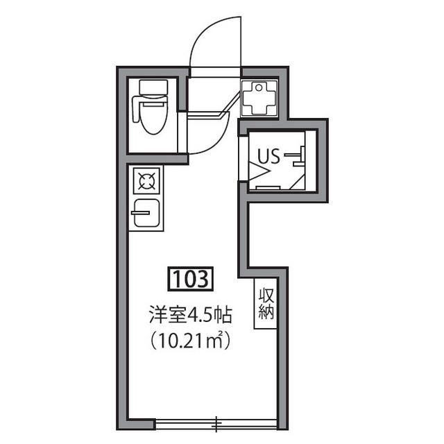 アーバンプレイス江古田IVA(ワンルーム/1階)の間取り写真