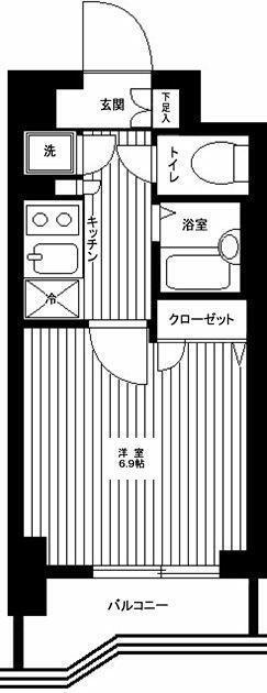 メインステージ高井戸(1K/3階)の間取り写真