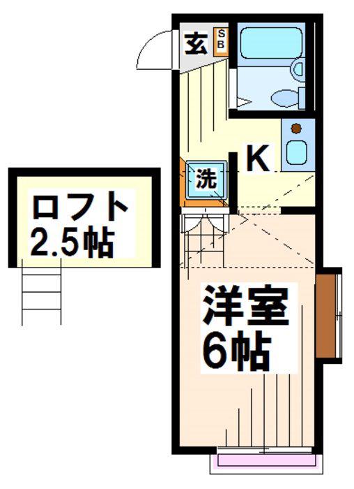 アネックスMI 当社管理物件(1K/1階)の間取り写真