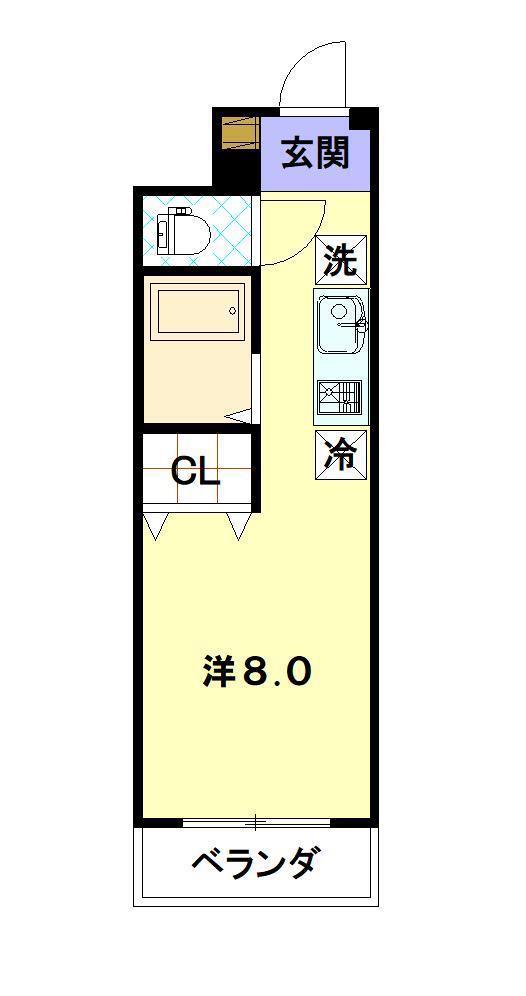 ドリームマンション(ワンルーム/5階)の間取り写真