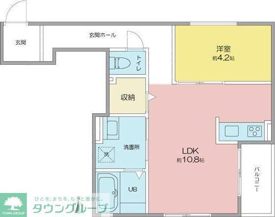 VILLA桜山(1LDK/1階)の間取り写真