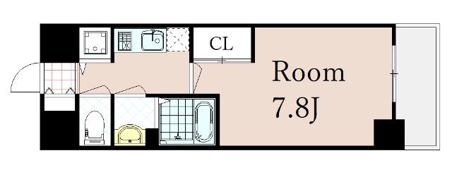 THE RESIDENCE H(1K/3階)の間取り写真