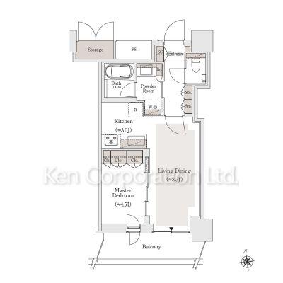 OIMACHI TRACKS RESIDENCE(1LDK/23階)の間取り写真