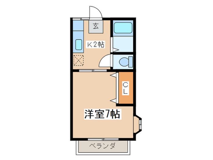 星ビレッジ(1K/2階)の間取り写真