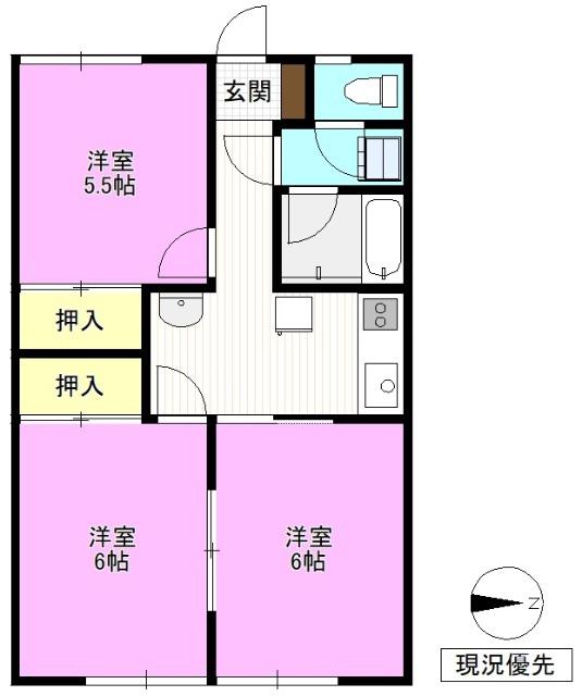 篠原マンション(3K/2階)の間取り写真