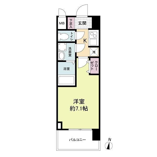 M-RESIDENCE新大阪GARDEN(1K/9階)の間取り写真