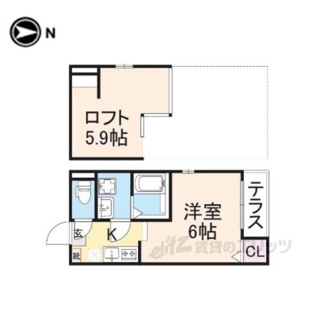 リチェッターコロ(ワンルーム/1階)の間取り写真