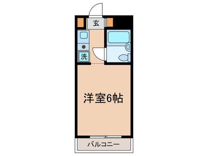 ウッドクレスト砧D棟(ワンルーム/3階)の間取り写真