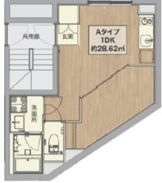 ミライズ中野江原町レジデンス(1DK/3階)の間取り写真