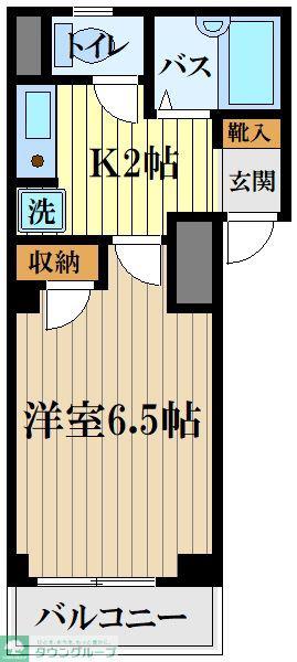 コーポシノハラ(1K/1階)の間取り写真