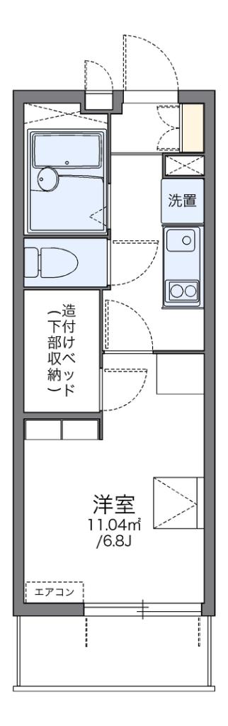 レオパレスKAZUIII(1K/3階)の間取り写真