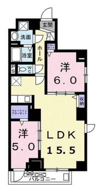 シエラ クレスト(2LDK/2階)の間取り写真