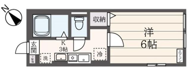 エプコットY・S(1K/2階)の間取り写真