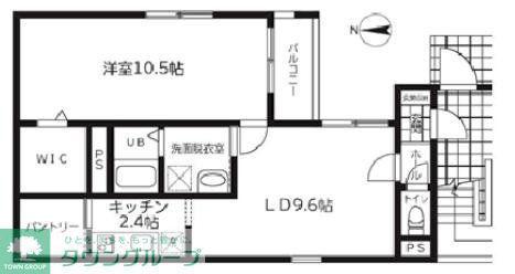 リーブルファイン足立区西新井(1LDK/2階)の間取り写真