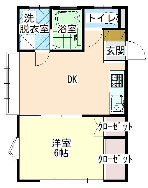 伊賀ハイツ1号棟(1DK/1階)の間取り写真