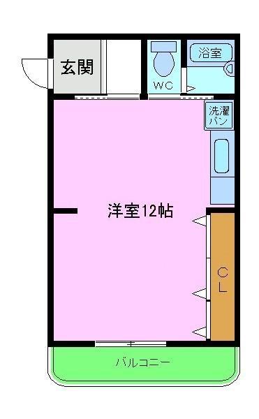 田中ハイツ(ワンルーム/2階)の間取り写真