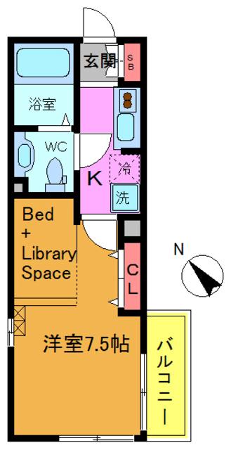 アルブム(1K/3階)の間取り写真