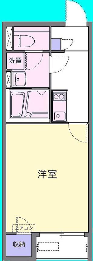 JR吉備線 総社駅 徒歩15分 2階建 築10年(1K/2階)の間取り写真
