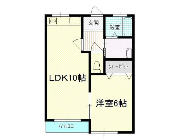 ルミナス(1LDK/1階)の間取り写真