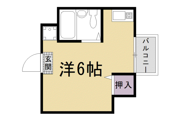 パンプキンハウス(ワンルーム/2階)の間取り写真