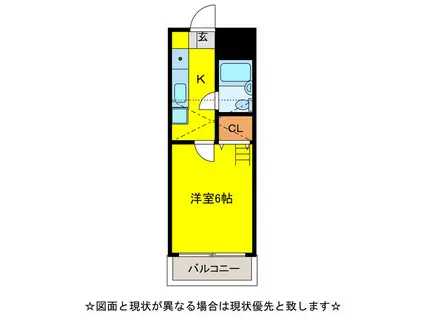 レジデンス七栄(1K/2階)の間取り写真