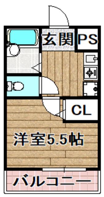 高槻井上ビル(1K/4階)の間取り写真