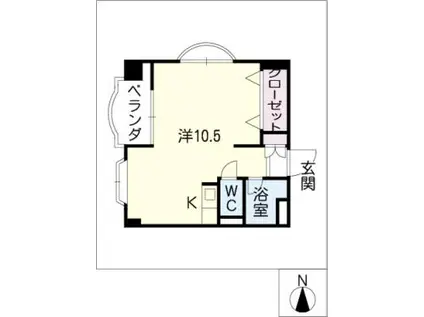 第1富士和ビル(ワンルーム/2階)の間取り写真