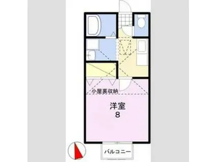 フォレストセブン(1K/1階)の間取り写真