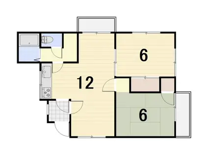 ファーマランド F2(2LDK/2階)の間取り写真