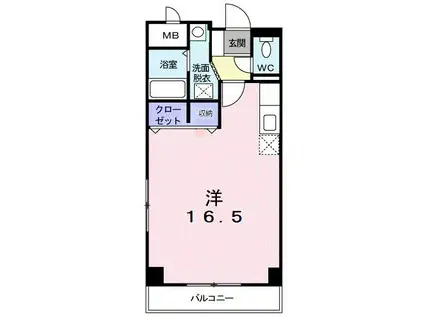 エトワール(ワンルーム/3階)の間取り写真