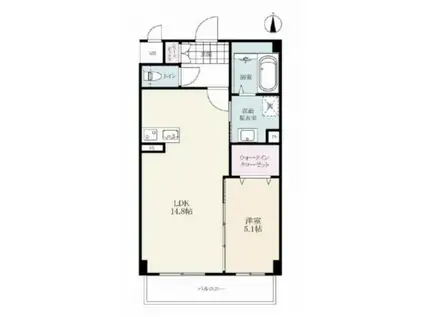 アコール鍋島(1LDK/5階)の間取り写真